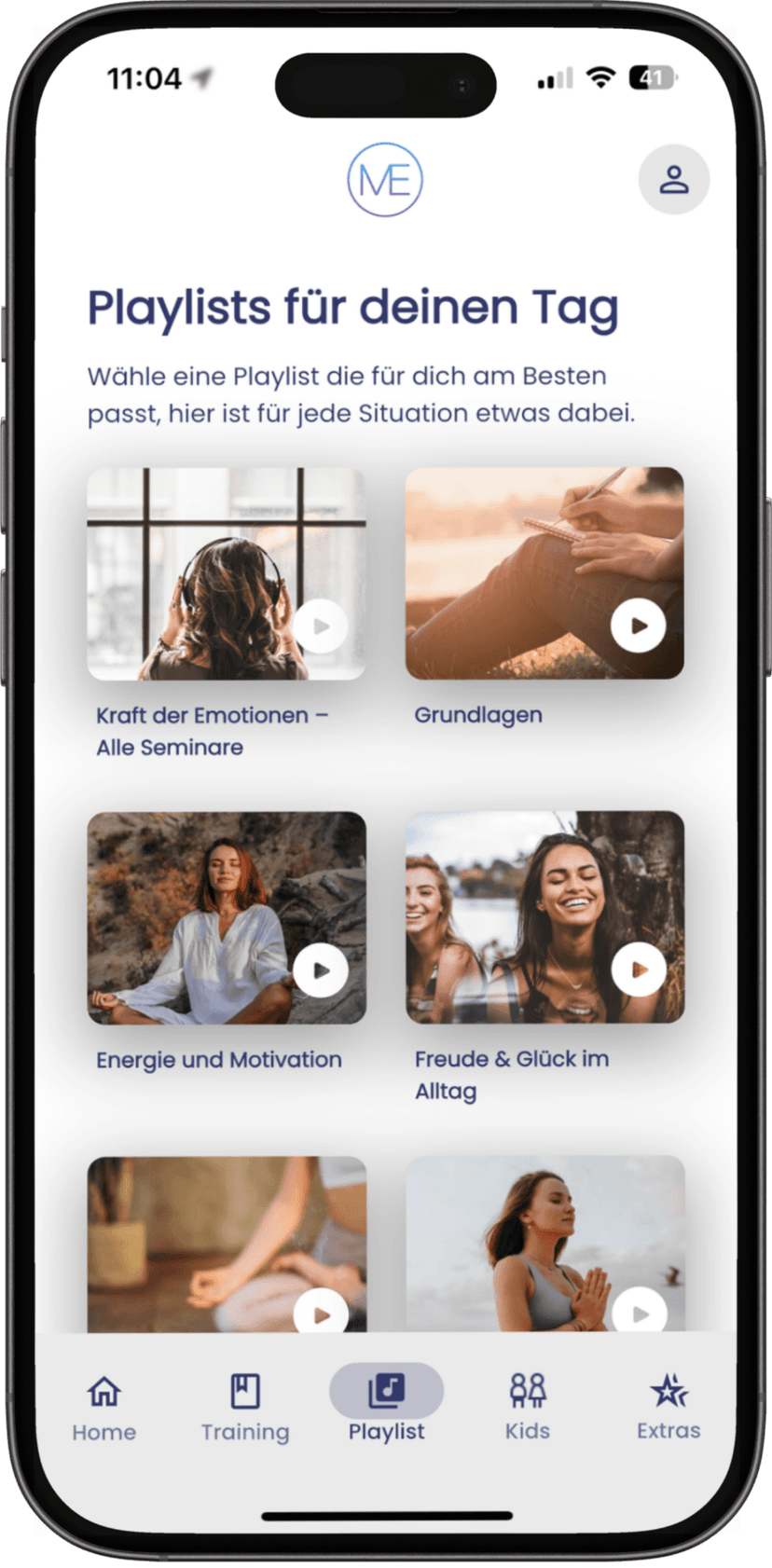 LUMEUS App - Playlists für deinen Tag