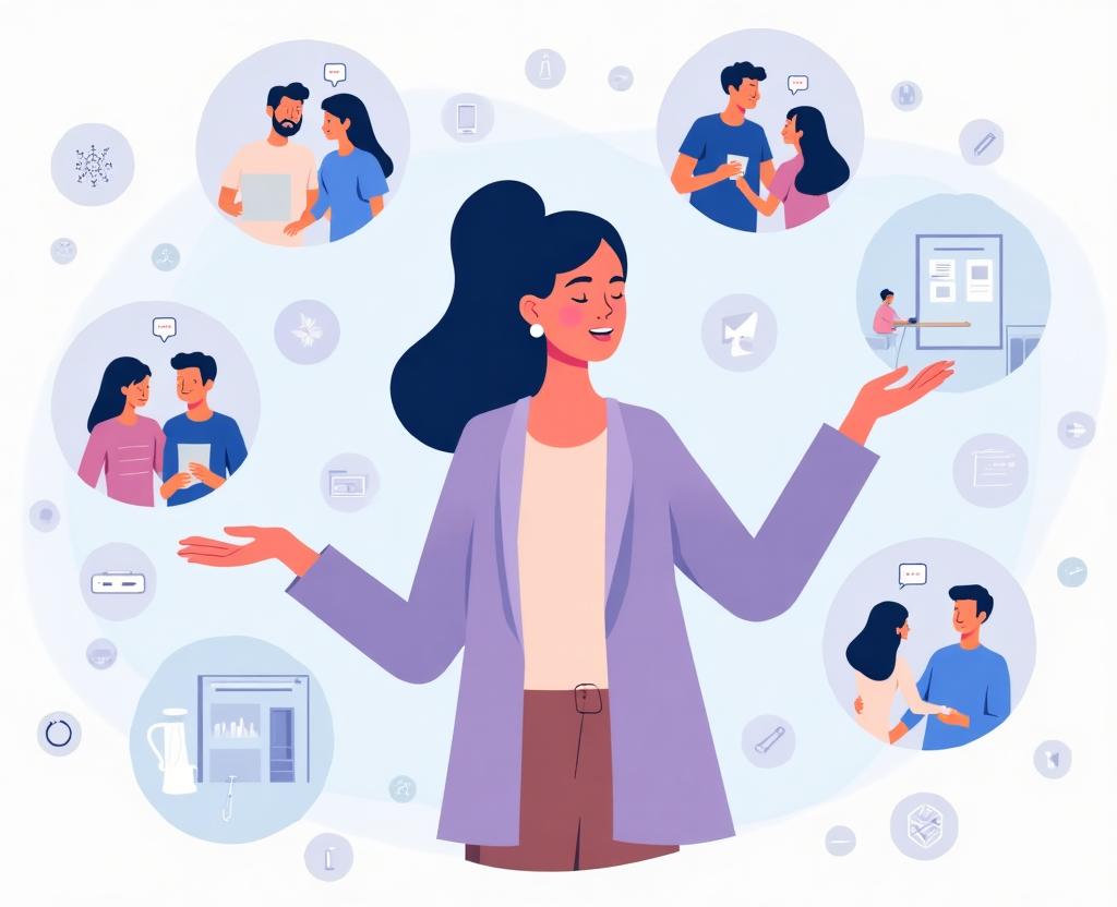 Frauen Gesundheit - Mental Load Illustration