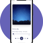 IPhone Screen des englischen Audio-Tracks Starry Sky des Mentalen Schlaftainings in der LUMEUS-App